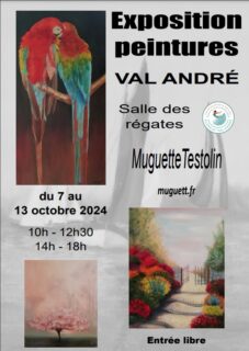 2024 exposition de peintures de Muguette à Pléneuf-Val-André